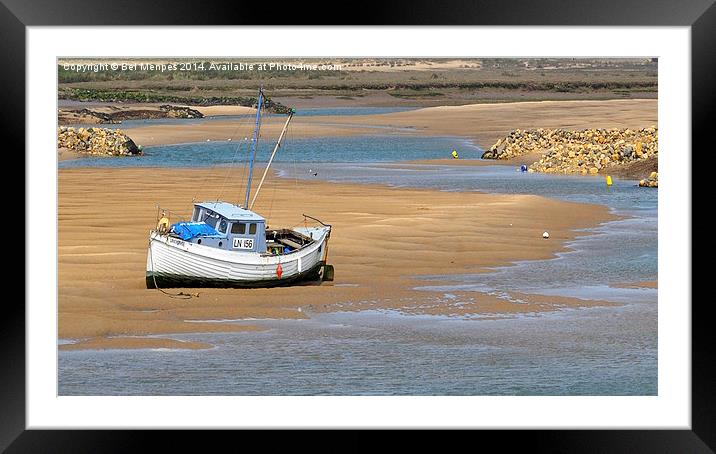 Boat Awaiting the Tide Framed Mounted Print by Bel Menpes