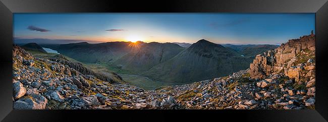 Lingmell Panoramic Framed Print by James Grant