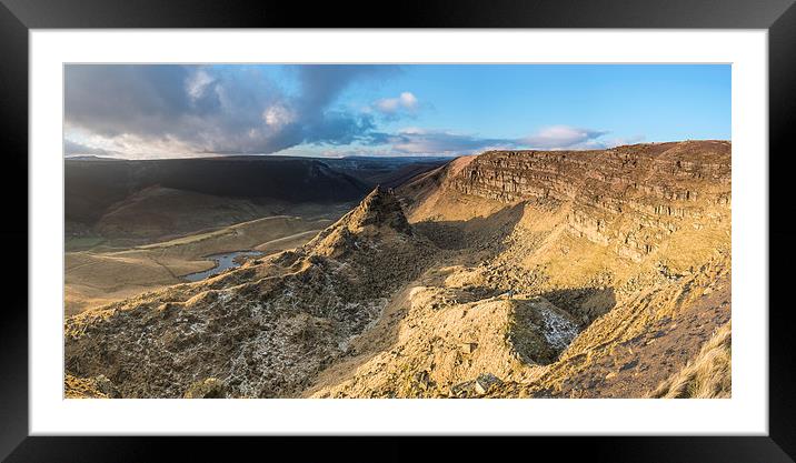 Alport Castles Panoramic Framed Mounted Print by James Grant