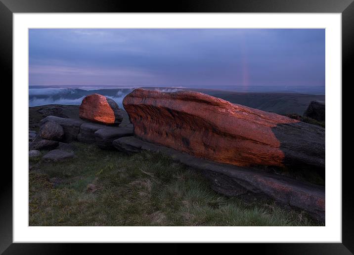 Pym Chair Sunset - Kinder Scout Framed Mounted Print by James Grant