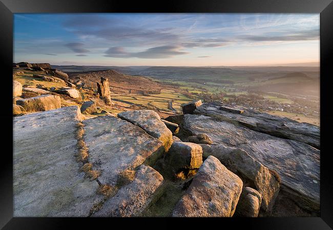  Curbar Edge Framed Print by James Grant