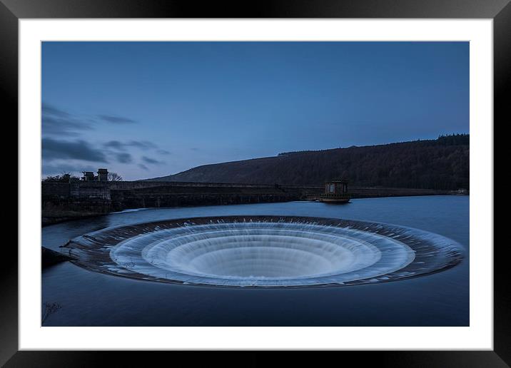  Ladybower Plughole Framed Mounted Print by James Grant