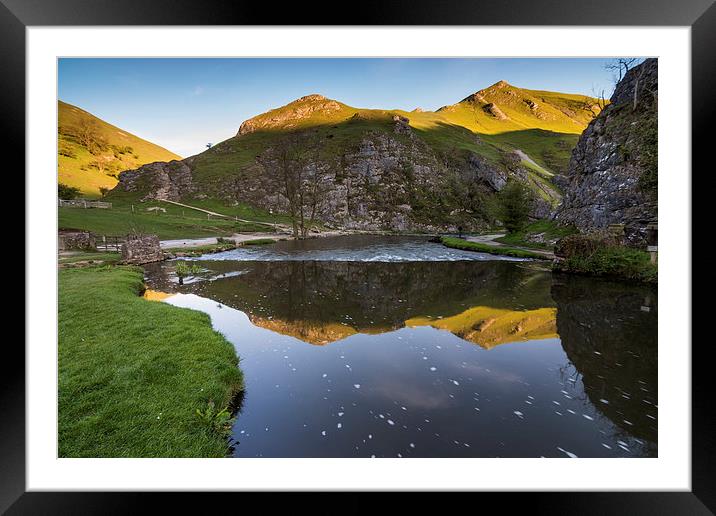  Dovedale Reflections Framed Mounted Print by James Grant