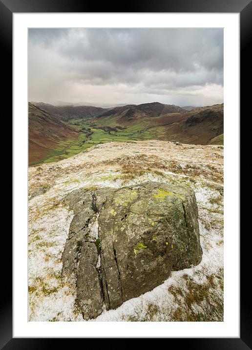  Great Langdale in WInter Framed Mounted Print by James Grant