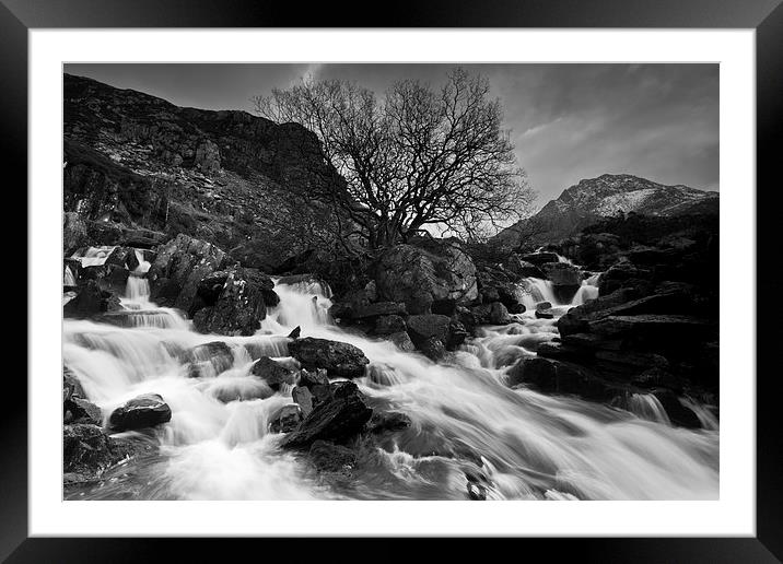  Tryfan Waterfall Framed Mounted Print by James Grant