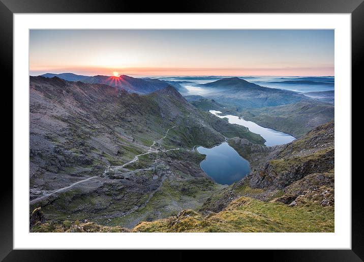  Snowdon Sunrise Framed Mounted Print by James Grant