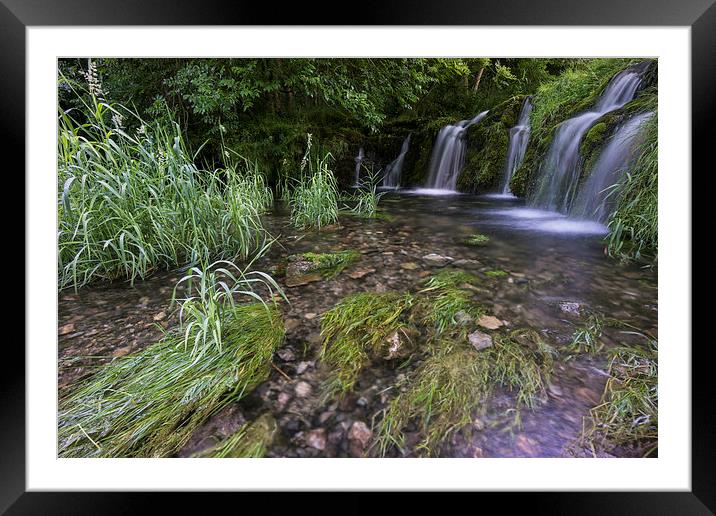  Lathkill Dale Weir Framed Mounted Print by James Grant