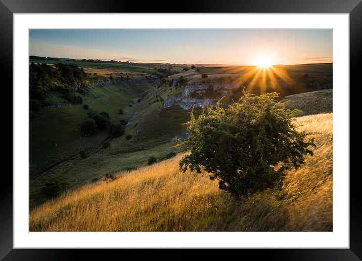  Lathkill Dale Sunset Framed Mounted Print by James Grant