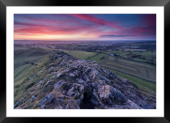  Thorpe Cloud, Dovedale Framed Mounted Print by James Grant