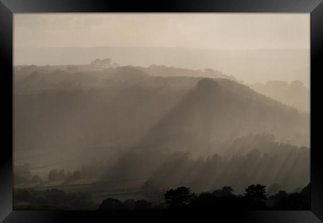 Alport Heights Rain Shafts Framed Print by James Grant