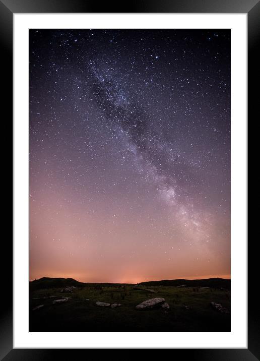 Arbor Low Milky Way Framed Mounted Print by James Grant