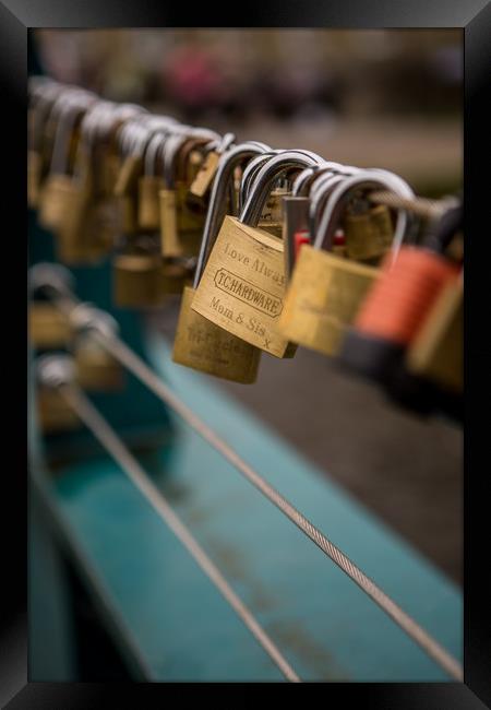 Bakewell Love Locks Framed Print by James Grant