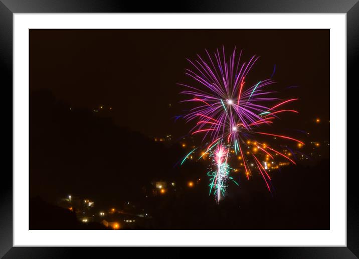 Matlock Bath Fireworks Framed Mounted Print by James Grant