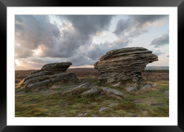 Ox Stones Sunset Framed Mounted Print by James Grant