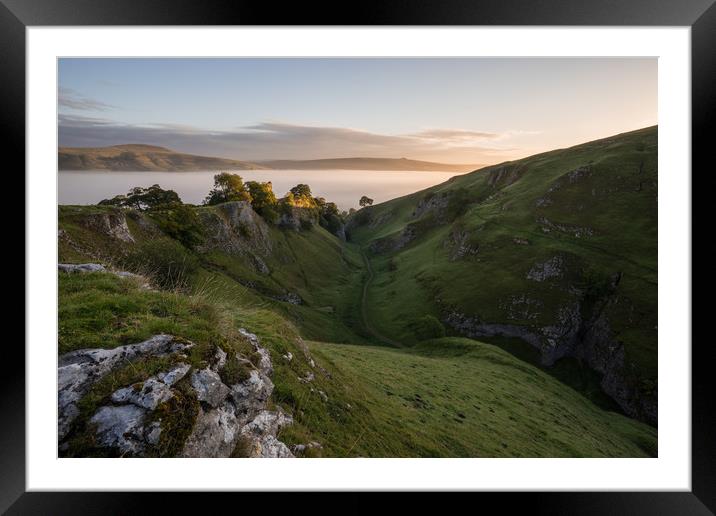 Cave Dale Sunrise Framed Mounted Print by James Grant