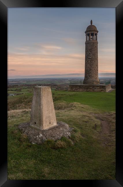 Crich Stand Sunset Framed Print by James Grant