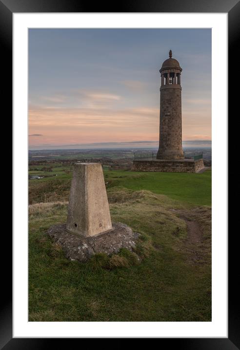 Crich Stand Sunset Framed Mounted Print by James Grant