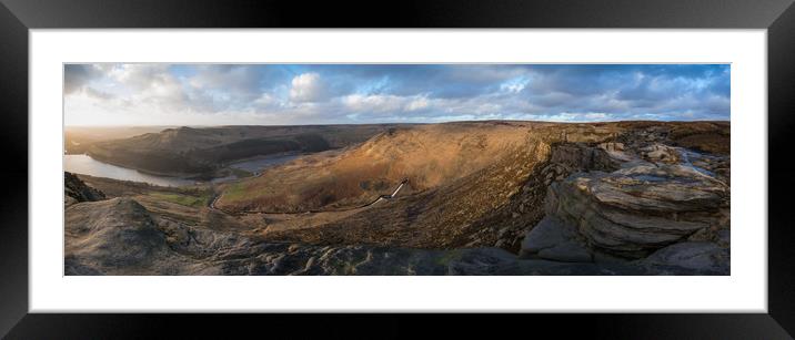 Dean Rocks Panoramic Framed Mounted Print by James Grant
