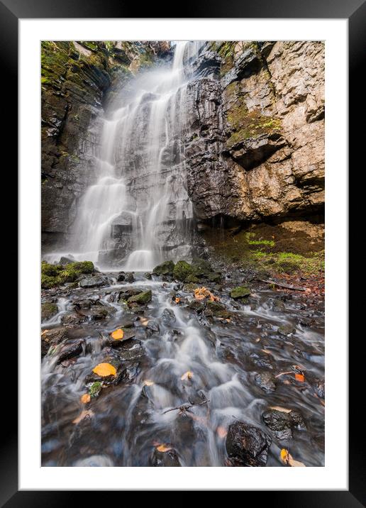 Swallet Falls Autumn Framed Mounted Print by James Grant