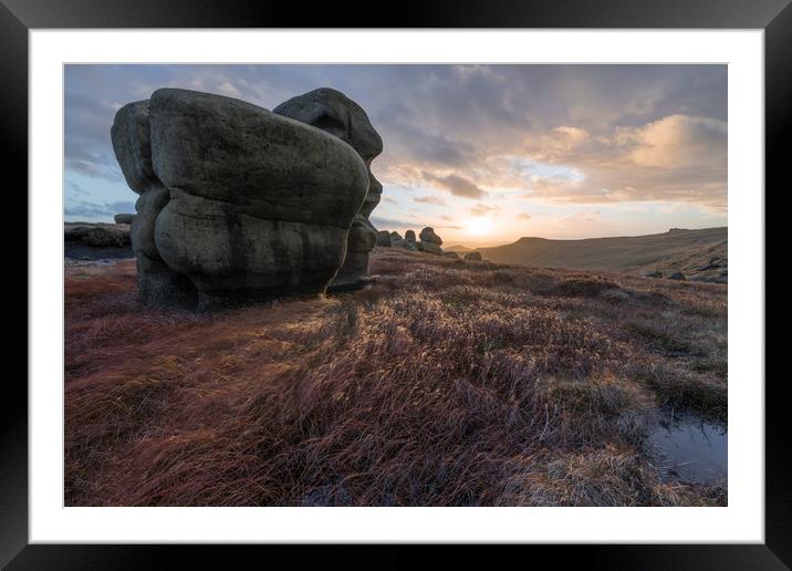 Wool Packs Sunset Framed Mounted Print by James Grant