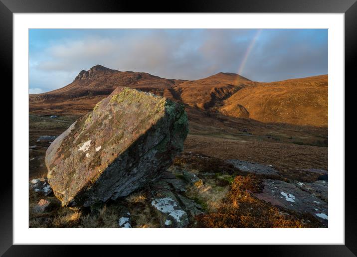 Coigach Rainbow Framed Mounted Print by James Grant