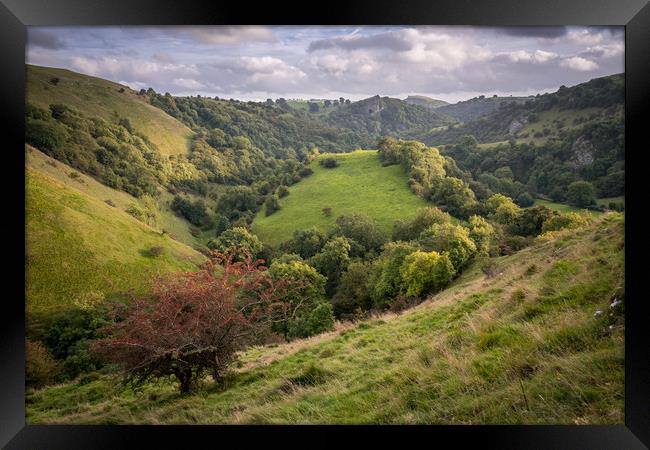 Ecton Hill to Thor's Cave - Framed Print by James Grant