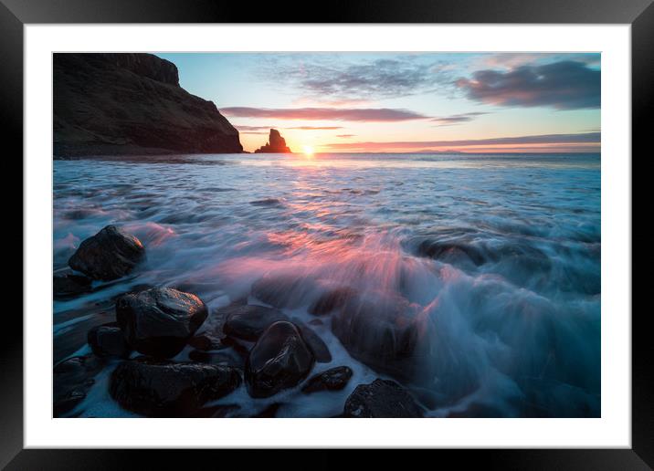 Talisker Bay Sunset Framed Mounted Print by James Grant