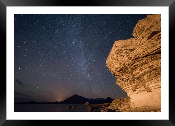 Elgol Night Sky  Framed Mounted Print by James Grant