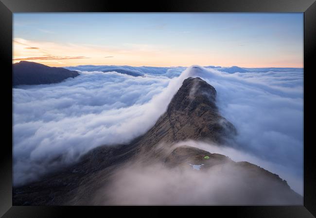 Suilven Sunrise Wild Camping Inversion Framed Print by James Grant