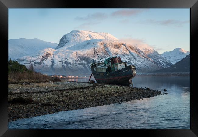 Corpach Boat -  Framed Print by James Grant