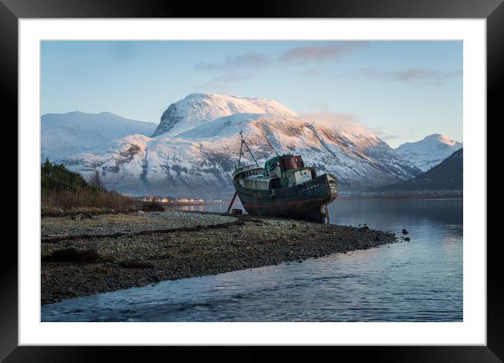 Corpach Boat -  Framed Mounted Print by James Grant