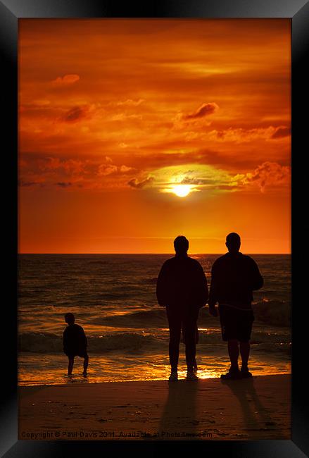 Watching the sunset at Lonstrup Framed Print by Paul Davis