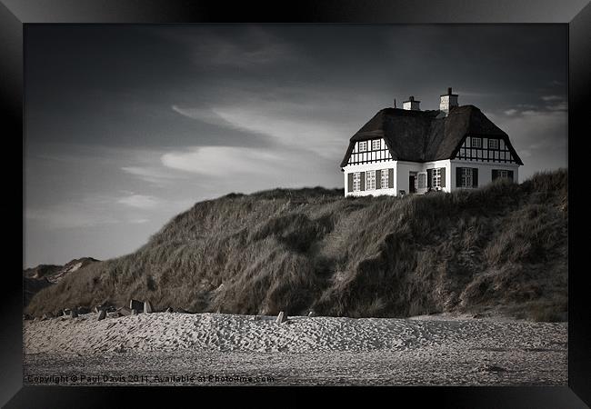 The Beach house Framed Print by Paul Davis