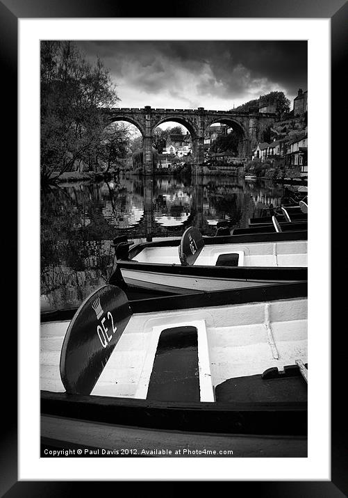 Knaresborough boats Framed Mounted Print by Paul Davis