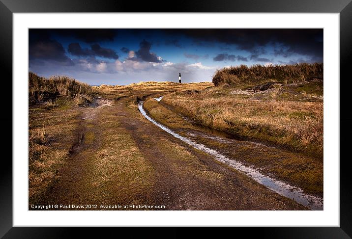 Track to Cape Pembroke lighthouse Framed Mounted Print by Paul Davis