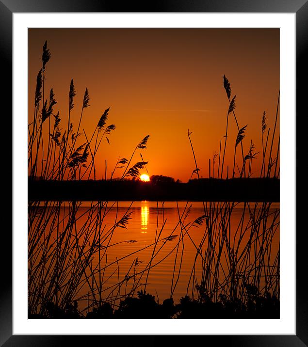 Hjarbaek Sunset Framed Mounted Print by Paul Davis