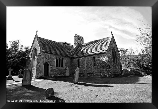 St Mary's Church At Tyneham Framed Print by kelly Draper