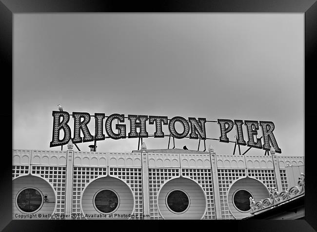 Brighton Pier Framed Print by kelly Draper