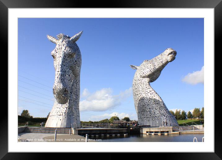 The Kelpies Framed Mounted Print by kelly Draper