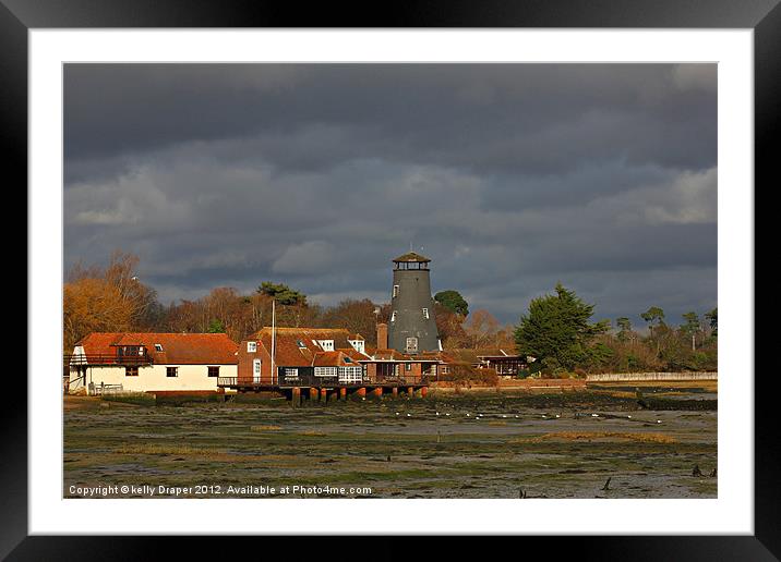 Langstone Harbour & Mill Framed Mounted Print by kelly Draper