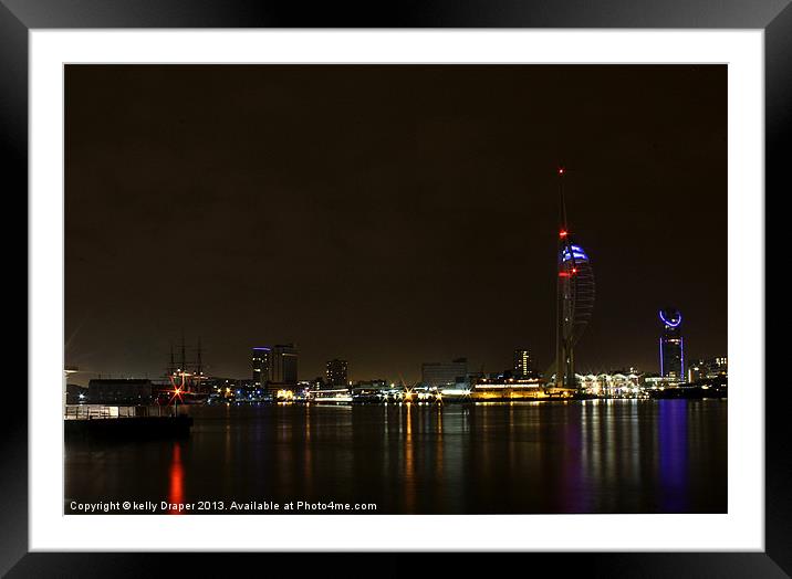 Spinnaker Tower Framed Mounted Print by kelly Draper