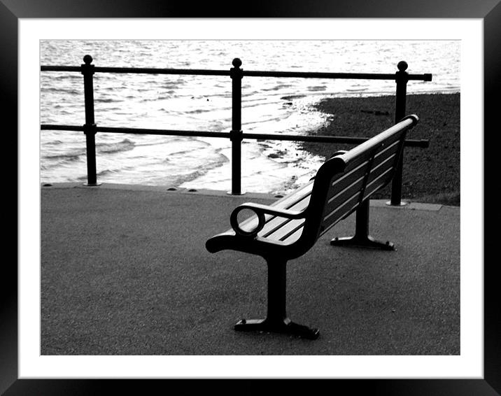 Bench Framed Mounted Print by kelly Draper