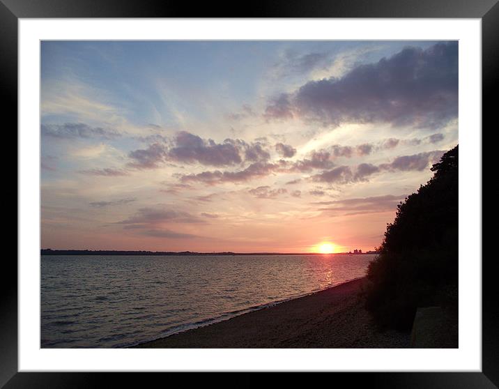 Sunset Framed Mounted Print by kelly Draper