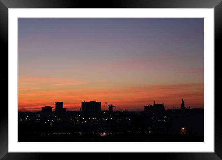 Sunset over Southampton Framed Mounted Print by kelly Draper