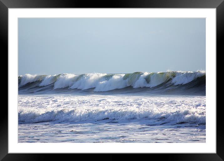 Rolling Waves Framed Mounted Print by kelly Draper
