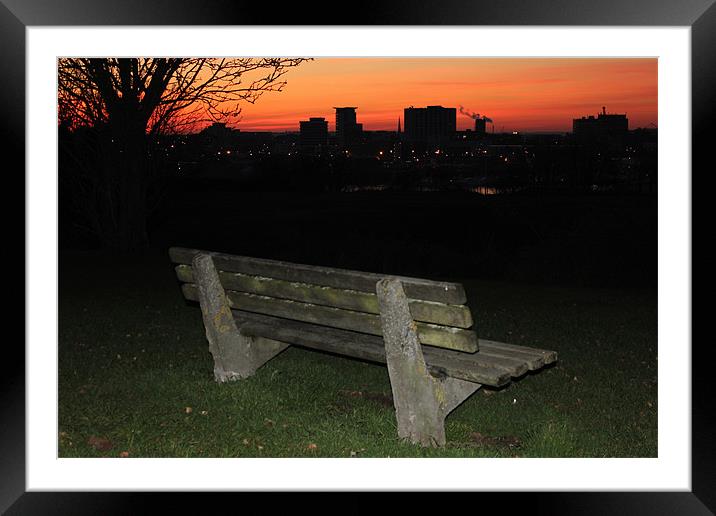 Sunset With A Difference Framed Mounted Print by kelly Draper