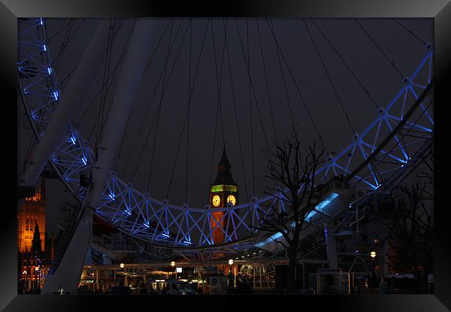 Big Ben Through The Eye Framed Print by kelly Draper