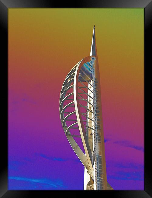 Spinnaker Tower Framed Print by kelly Draper