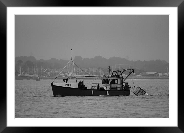 The Lonely Trawler Framed Mounted Print by kelly Draper