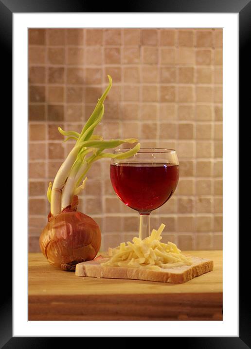 Cheese & Onion Sandwich Framed Mounted Print by kelly Draper